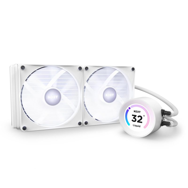 Охладител за процесор NZXT Kraken Elite RGB 280 White, Customizable LCD Display - Image 11