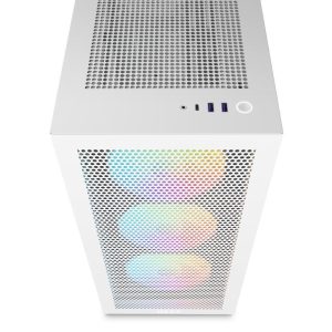 Кутия NZXT H7 Flow RGB Matte White Mid-Tower - Image 3