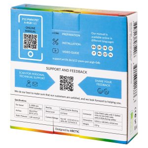 Вентилатор ARCTIC P12 White, A-RGB, 120mm - Image 5
