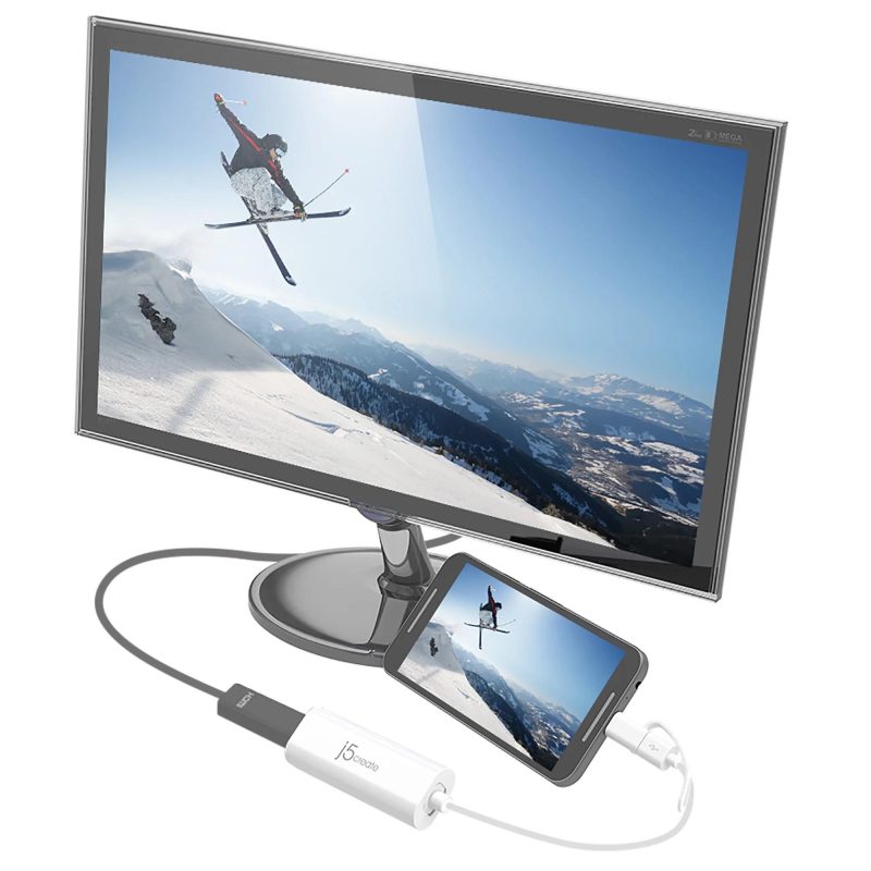 Видео адаптер j5create JUA165C, За андроид, USB-C/USB-B мъжко - HDMI женско, Бял - Image 4