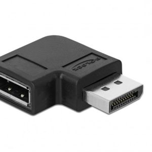 Адаптер Delock, DisplayPort мъжко - DisplayPort женско, 90°, 8K 60 Hz