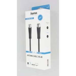 Антенен кабел HAMA, Коаксиален мъжко - Коаксиален женско, 1.5м, 90dB, Черен - Image 2