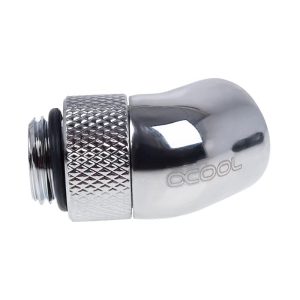 Ъглов адаптер Alphacool Eiszapfen, 45°, G1/4 външна към G1/4 вътрешна резба, Сребрист - Image 3