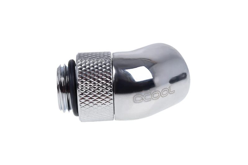 Ъглов адаптер Alphacool Eiszapfen, 45°, G1/4 външна към G1/4 вътрешна резба, Сребрист - Image 3