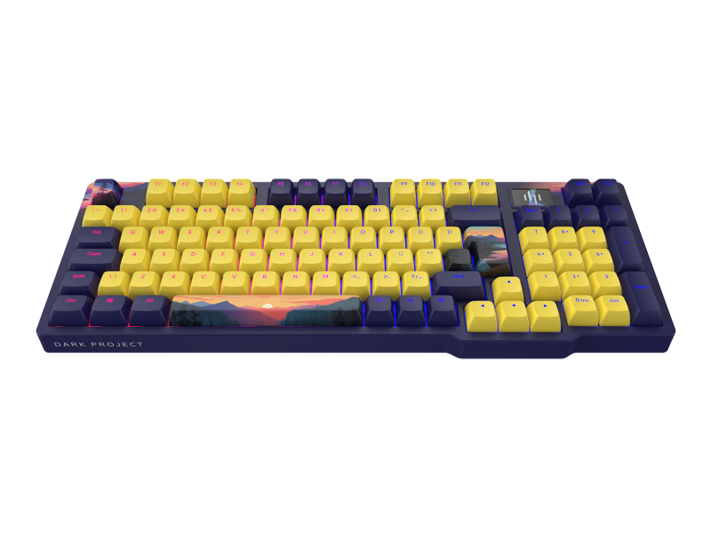 Геймърскa механична клавиатура Dark Project 98A Sunset RGB  - G3MS Sapphire Switches, PBT - Image 2