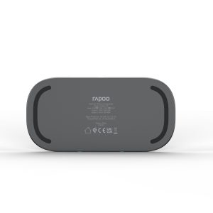 Безжично зарядно RAPOO XC260, Qi, Двойно, 7.5W/10W, Черен - Image 6