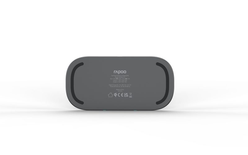 Безжично зарядно RAPOO XC260, Qi, Двойно, 7.5W/10W, Черен - Image 6