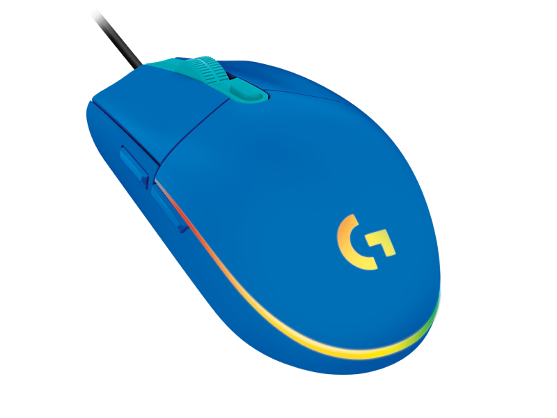 Геймърска мишка Logitech G102 LightSync, RGB, Оптична, Жична, USB, Син - Image 3