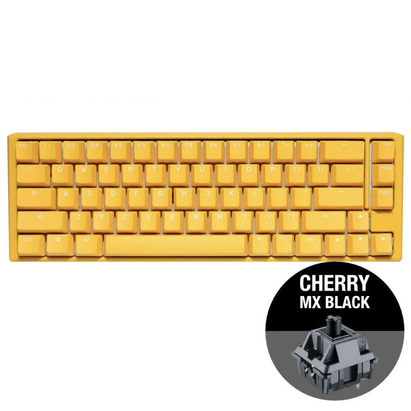 Геймърскa механична клавиатура Ducky One 3 Yellow SF 65, Cherry MX Black суичове - Image 2