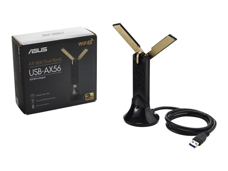 Безжичен адаптер ASUS USB-AX56U Dual Band AX1800 WiFi 6 802.11ax, USB 3.2 Gen1 - Image 5
