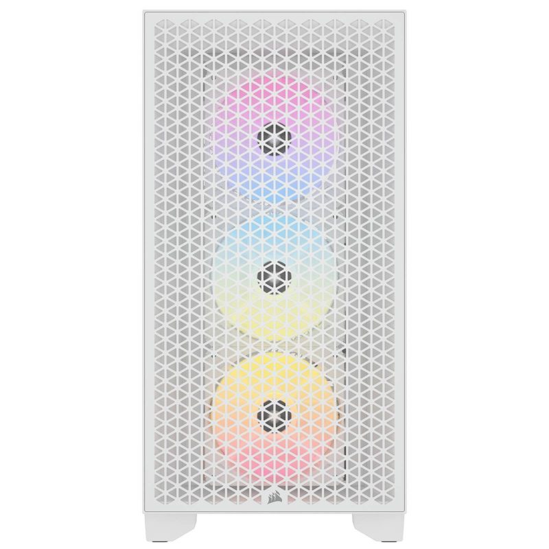 Кутия Corsair 3000D RGB Airflow Mid Tower, Бял - Image 2