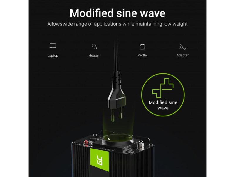 Инвертор GREEN CELL, 12/220V,  DC/AC 1000W/2000W, Модифицирана синусоида - Image 4