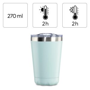 Термо чаша Xavax To Go, 270 ml, Двойна изолация,пастелно синьо - Image 14
