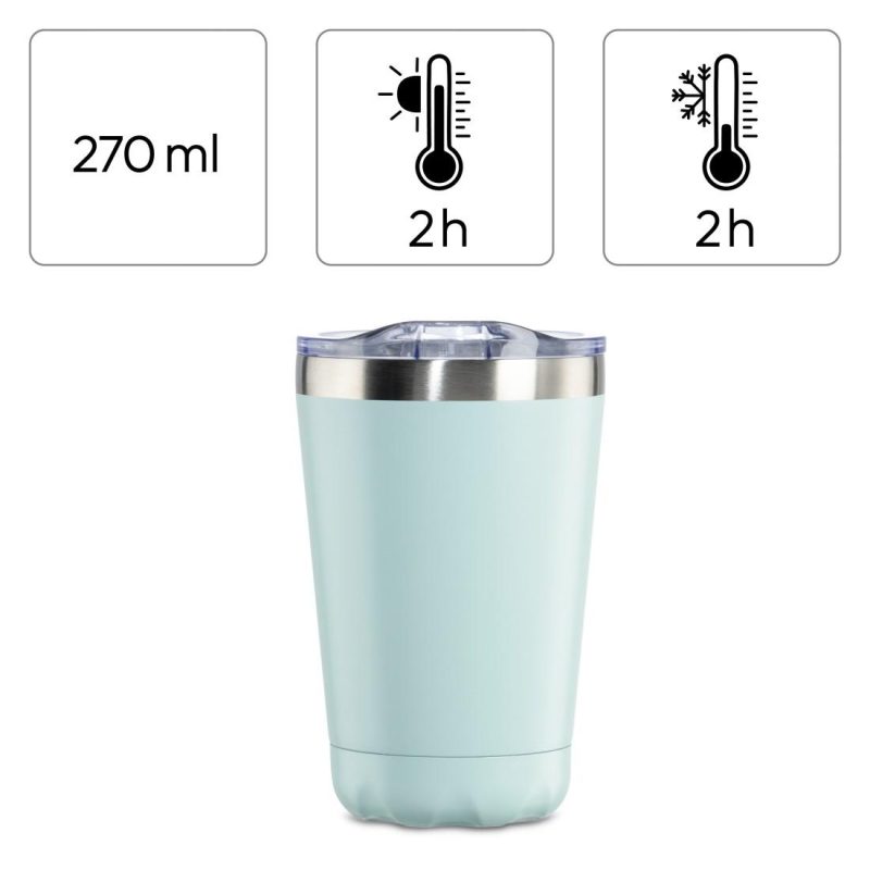 Термо чаша Xavax To Go, 270 ml, Двойна изолация,пастелно синьо - Image 14