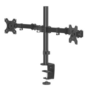 Стойка за 2 монитора за бюро HAMA Регулируема, 13" - 32", 8 кг, Swivel/Tilt, Черна - Image 5