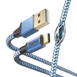Кабел HAMA Reflective, USB-C мъжко - USB-A мъжко, 1.5м, 201558 - Image 4