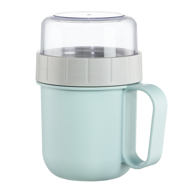 Купа за зърнени храни Xavax To Go, 2 отделения, 500 + 200 ml, пастелно синьо/сиво - Image 2