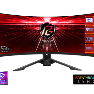 Геймърски Монитор ASRock PG34WQ15R3A, 34" UHD (3440 x 1440) VA - Image 3