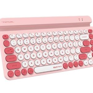 Безжична клавиатура A4tech Fstyler FBK30, Bluetooth, 2.4G, Стойка за телефон, Кирилизирана, Розова - Image 2