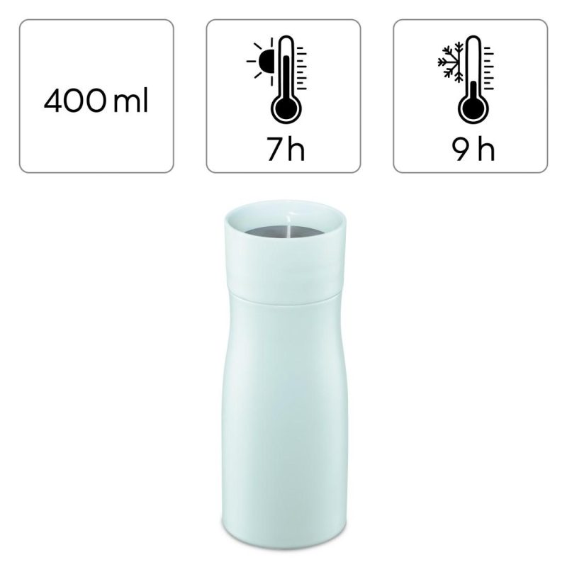 Термо чаша Xavax To Go, 400 ml, Изолирана, Отвор за напитки, Пастелно синьо - Image 12