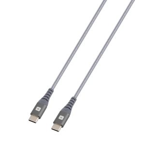 Кабел Skross, USB-C - USB-C, Метална оплетка, 2.0 м, Сив - Image 2
