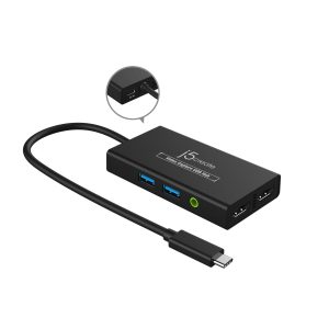 Кепчер j5create JVA01, HDMI - HDMI, USB-C хъб, Черен - Image 2