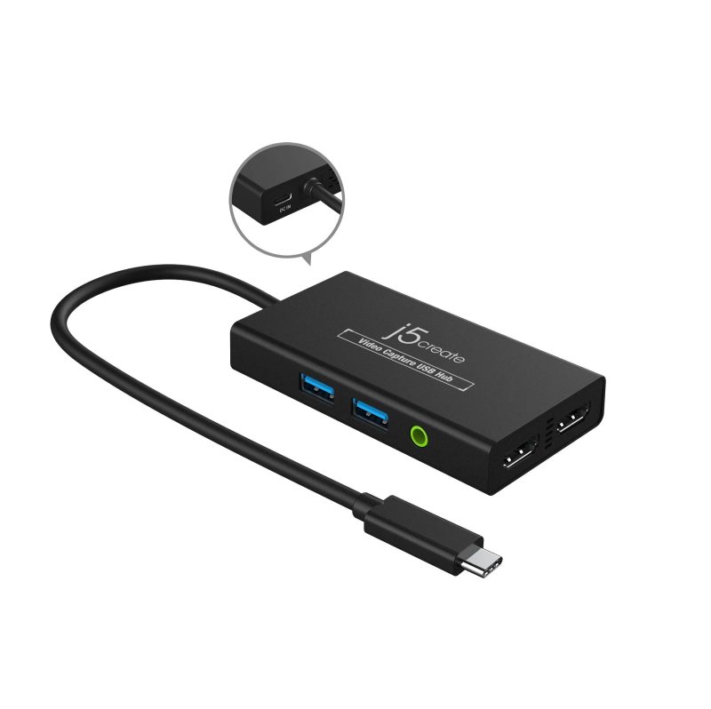 Кепчер j5create JVA01, HDMI - HDMI, USB-C хъб, Черен - Image 2