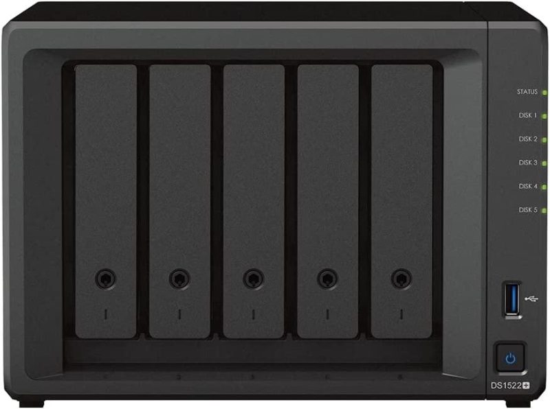Мрежов сторидж Synology DS1522+, За 5 диска, До 108TB, RAM 8GB, 4xГигабит, USB 3.2 Gen 1 - Image 6