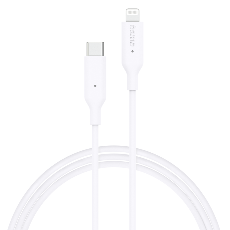 Кабел за зареждане/Дата HAMA, USB-C - Type-C/Lightning, 1м, бял - Image 3