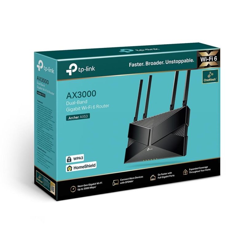 Безжичен рутер TP-Link Archer AX53 AX3000, 2.4/5 GHz, 574 - 2402 Mbps, 10/100/1000 - Image 4