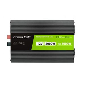 Инвертор GREEN CELL, 12/220V, DC/AC, 2000W/4000W, INVGCP2000LCD  LCD Чиста синусоида - Image 2