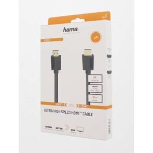 Кабел HAMA High Speed, HDMI мъжко - HDMI мъжко, 8K, 48GB/s, Ethernet, 1 м, Позл. конектори, Черен - Image 3