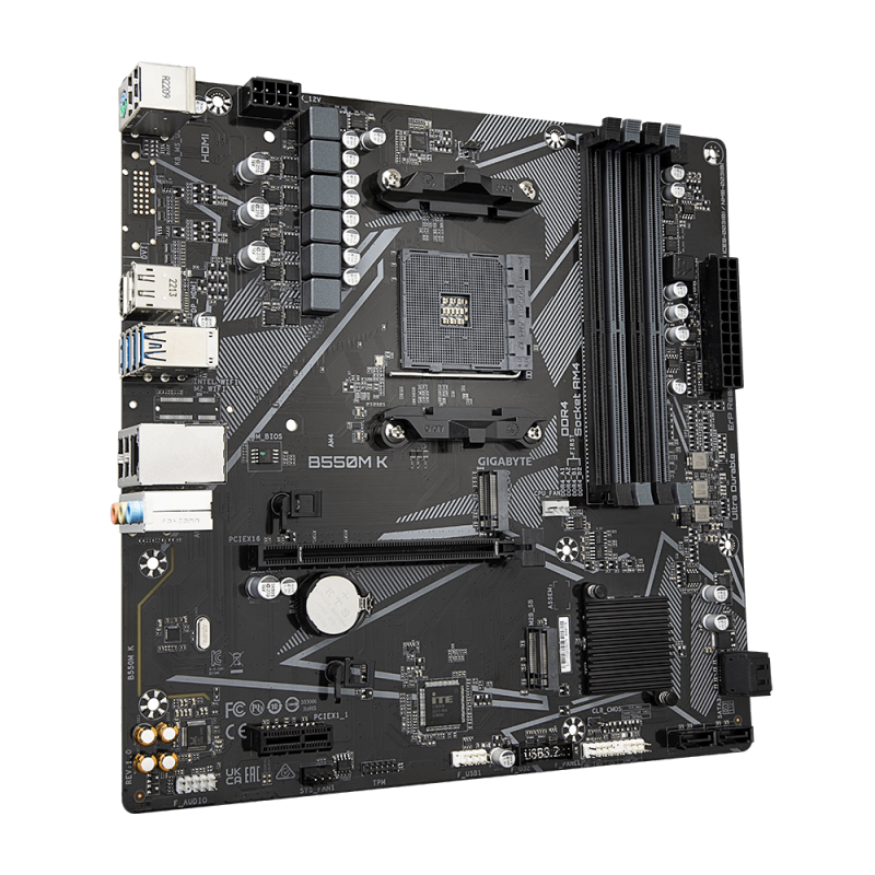 Дънна платка GIGABYTE B550M K 4 x DDR4 - Image 2