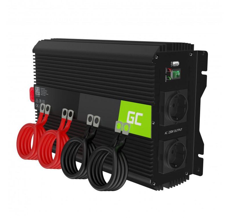 Инвертор PRO GREEN CELL, 12/220V, DC/AC, 3000W/6000W, Модифицирана синусоида