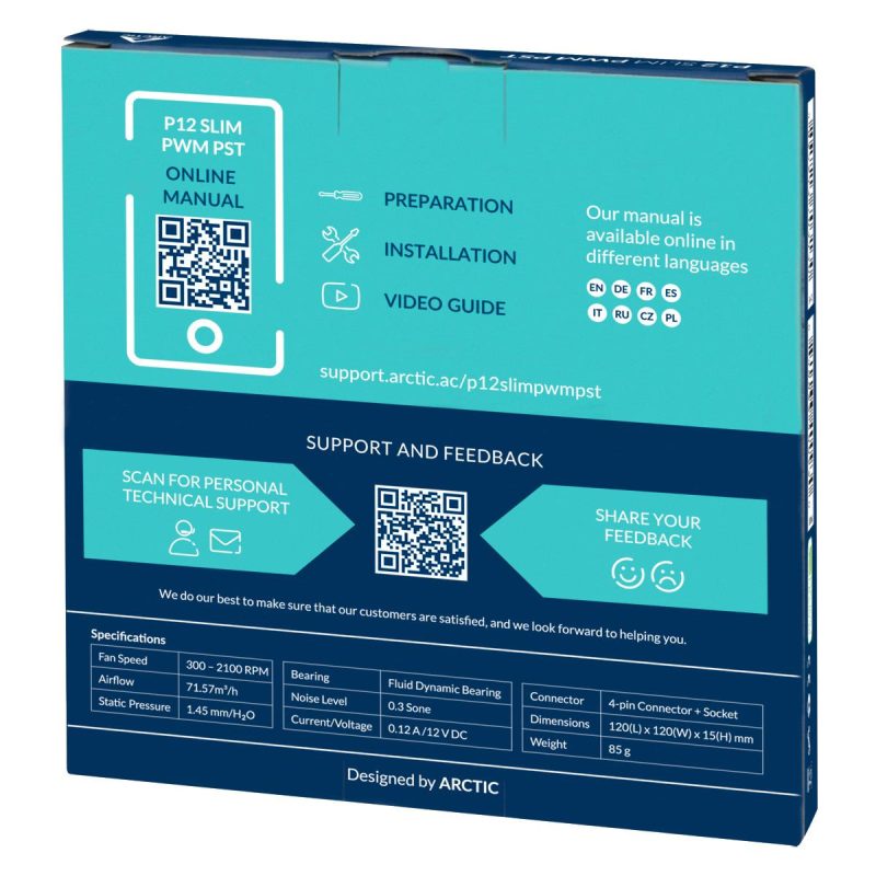 Вентилатор ARCTIC P12 SLIM PWM PST - Image 5