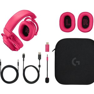 Безжични Геймърски слушалки Logitech PRO X 2 Magenta - Image 5