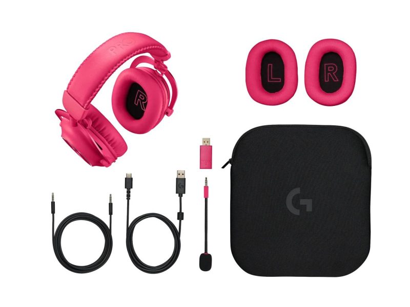 Безжични Геймърски слушалки Logitech PRO X 2 Magenta - Image 5
