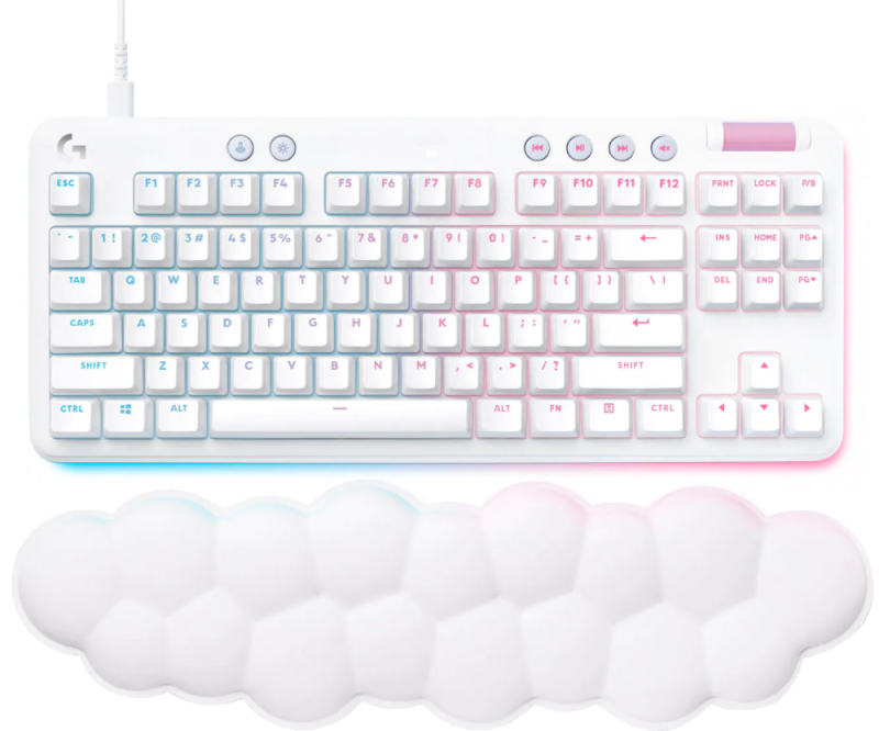 Геймърска механична клавиатура Logitech G G713, TKL, Tactile, RGB LED, US Layout, бяла - Image 3