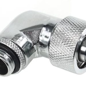 Компресионен фитинг Alphacool, 16/10 - G1/4, 90°, Въртящ се, Хром - Image 2