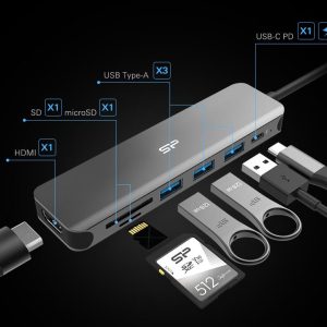 Докинг станция Silicon Power Boost SU20, 7 в 1, USB-C - Image 4