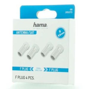 Адаптер HAMA, F-конектор мъжко, Метален, 4 броя - Image 3