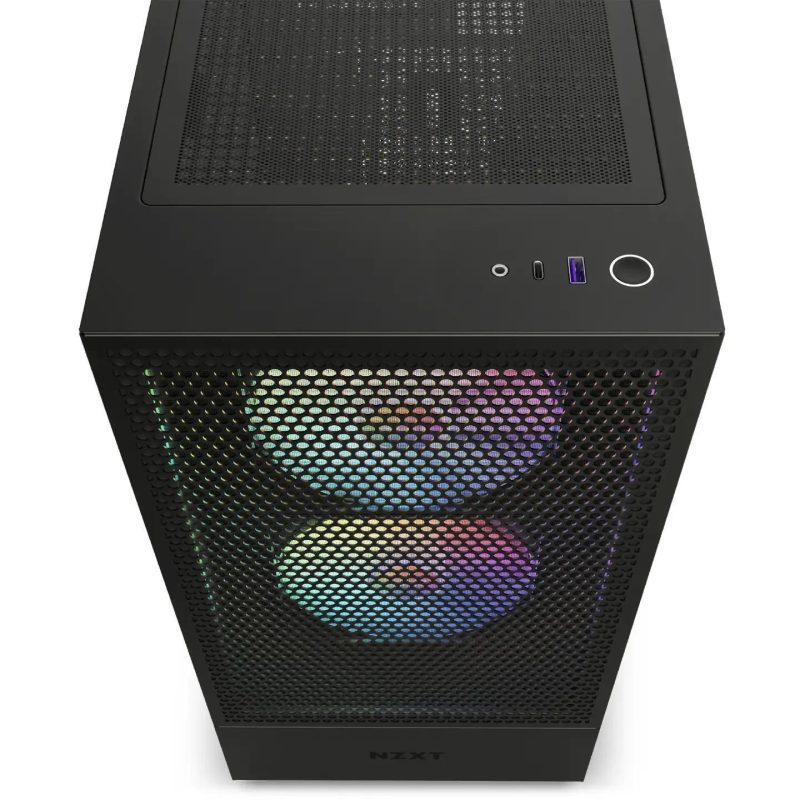 Кутия NZXT H5 Flow RGB Matte Black, Mid-Tower - Image 6