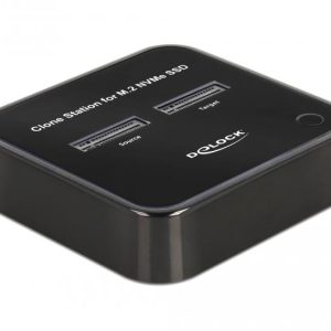Външна стойка Delock M.2, 2 x M.2 NVMe, PCIe SSD, Функция клониране