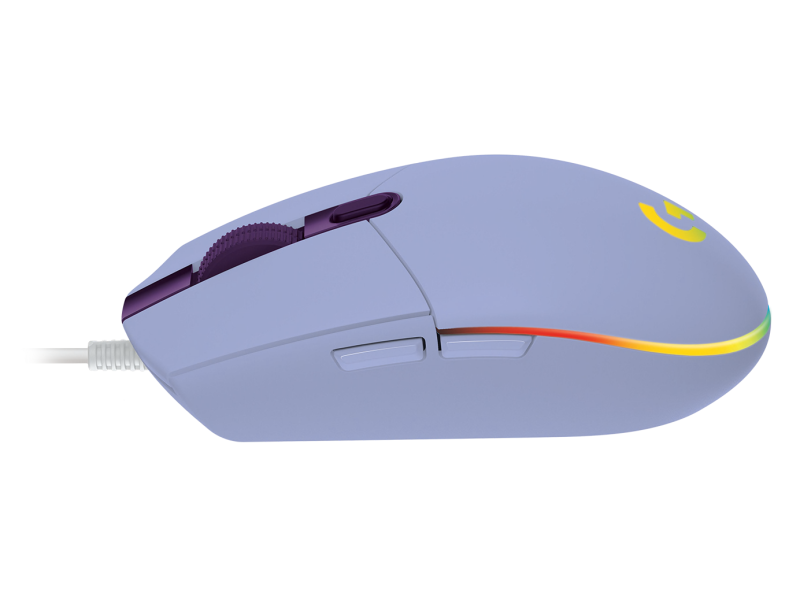 Геймърска мишка Logitech G102 LightSync, RGB, Оптична, Жична, USB, Лилав - Image 4