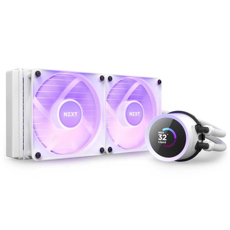 Охладител за процесор NZXT Kraken 240 RGB White, LCD Display - Image 2