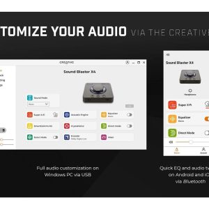 Външна звукова карта Creative Sound Blaster X4, USB-C, DAC, Super X-FI, TOSLINK - Image 4