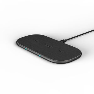 Безжично зарядно RAPOO XC260, Qi, Двойно, 7.5W/10W, Черен - Image 2