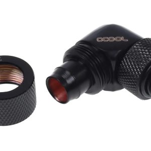 Компресионен фитинг Alphacool, 13/10 - G1/4, 90°, Въртящ се, Черен мат - Image 2