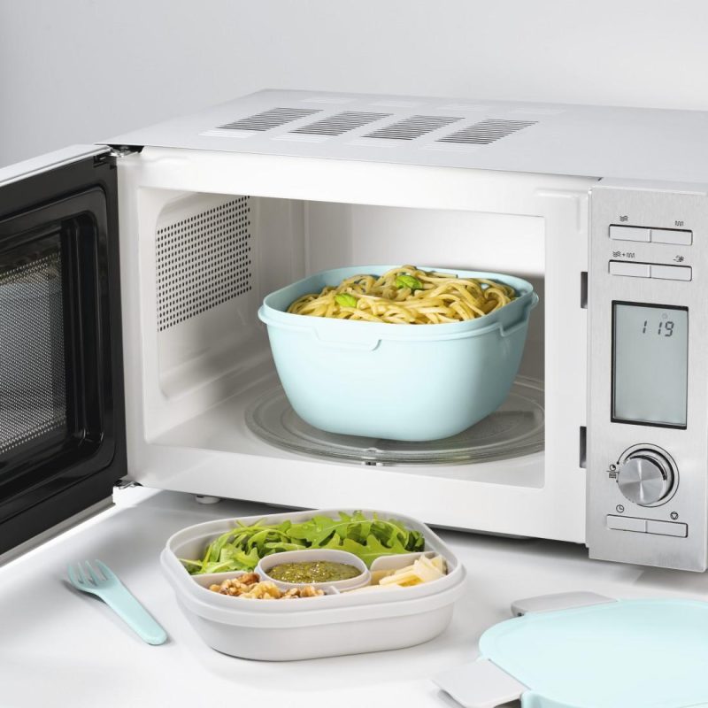 Кутия за храна Xavax To Go, 3 отделения, прибори,дресинг, пастелно синьо - Image 7