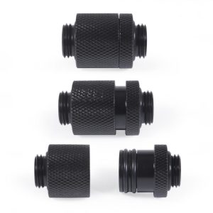D-Plug Alphacool ES, 20mm, G1/4 AG auf G1/4 AG, Черен мат - Image 3